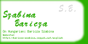 szabina baricza business card